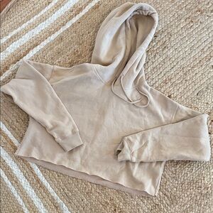 Urban Outfitters Tan Cropped Hoodie